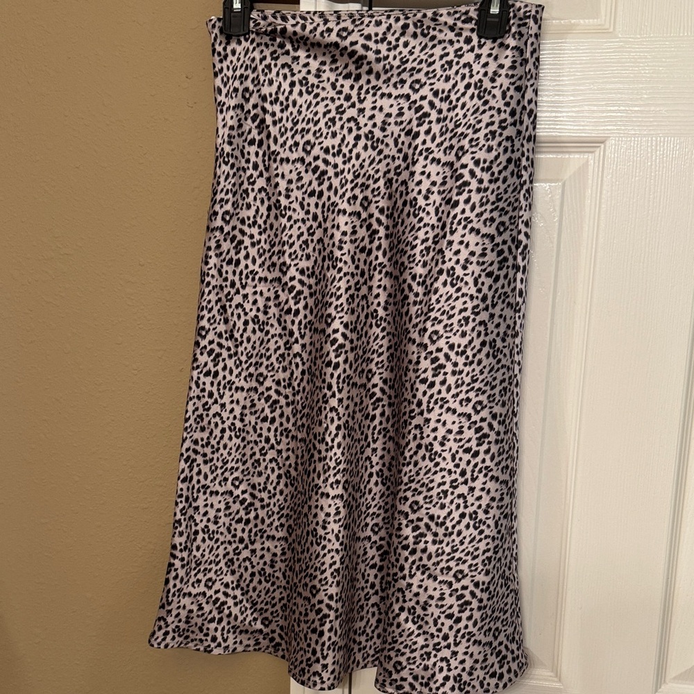 Polly brown Leopard Print Skirt